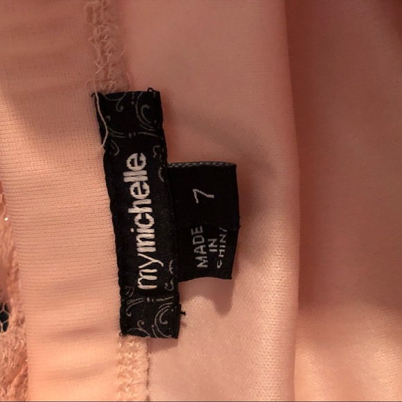 mymichelle Strapless Peach Formal Gown, Size 7 - Picture 9 of 11